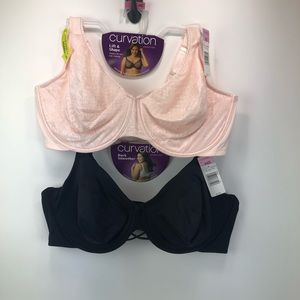 Curvation Underwire Bra Lot of 2